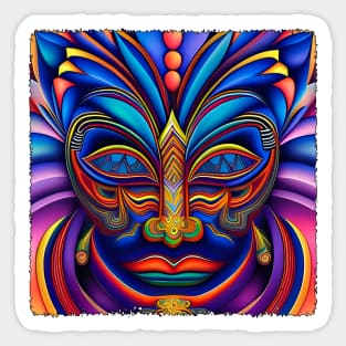 New World Gods (8) - Mesoamerican Inspired Psychedelic Art Sticker